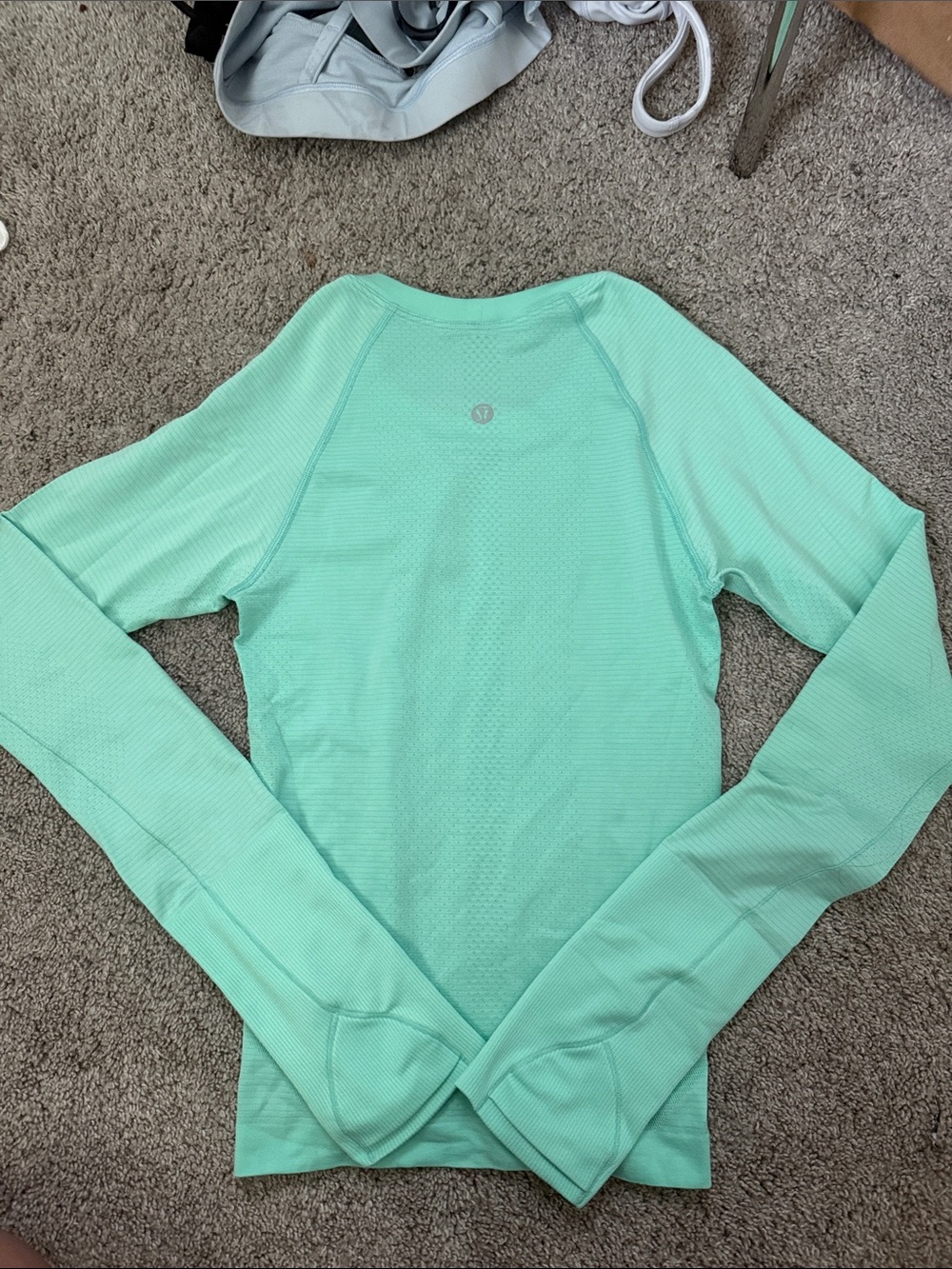lululemon athletica Mint Green swiftly Long Sleeve Athletic Top